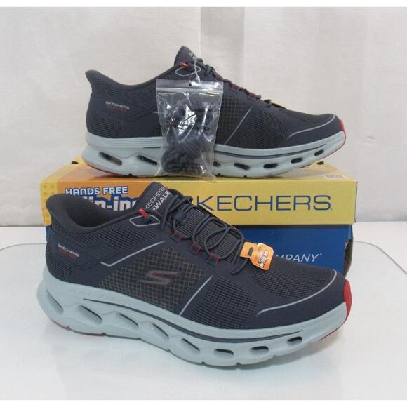 Men\'s Skechers Slip Ins Go Walk Glide Step 2.0 Zalor Sneakers Navy / Red 10.5 main image 5